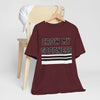 Saddle Brown Chicago Crow My Goodness Tee — Vintage Striped Graphic T‑Shirt