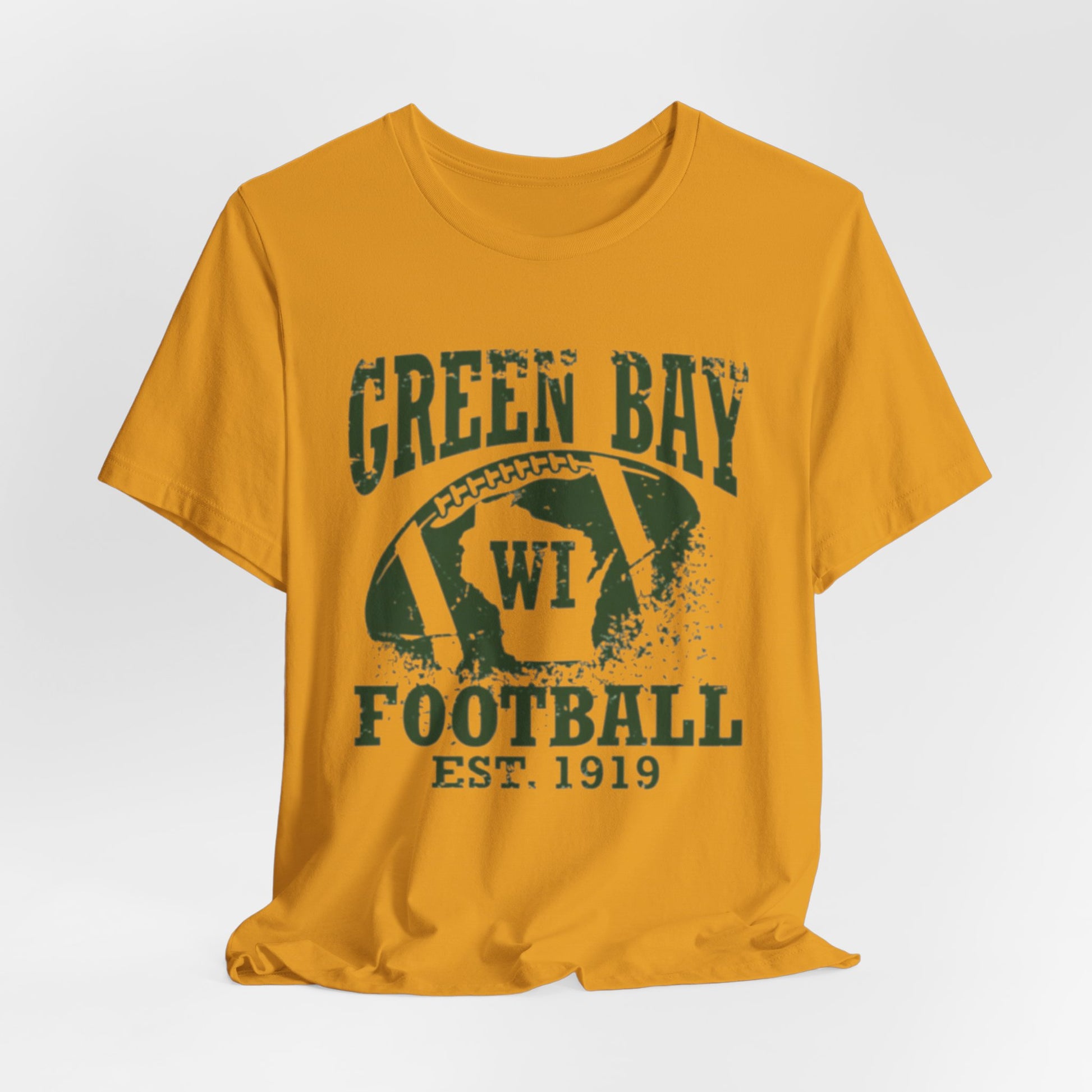 Lavender Green Bay Football Vintage Tee — "Green Bay WI Football Est. 1919"