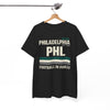 White Smoke Philadelphia PHL Football Tee — Football in Philly Vintage City Shirt