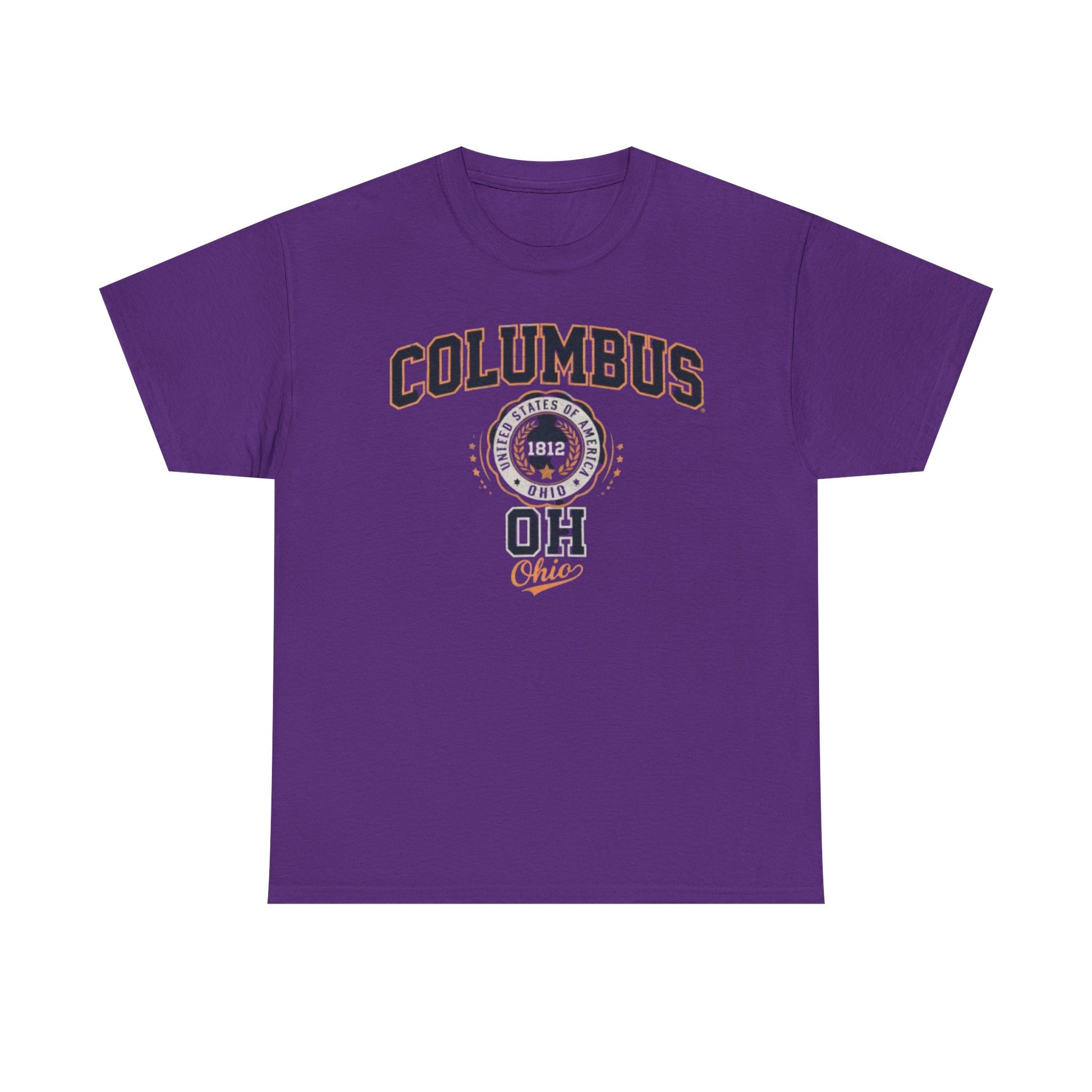 White Smoke Columbus Ohio Seal T-Shirt — Retro City Skyline Tee