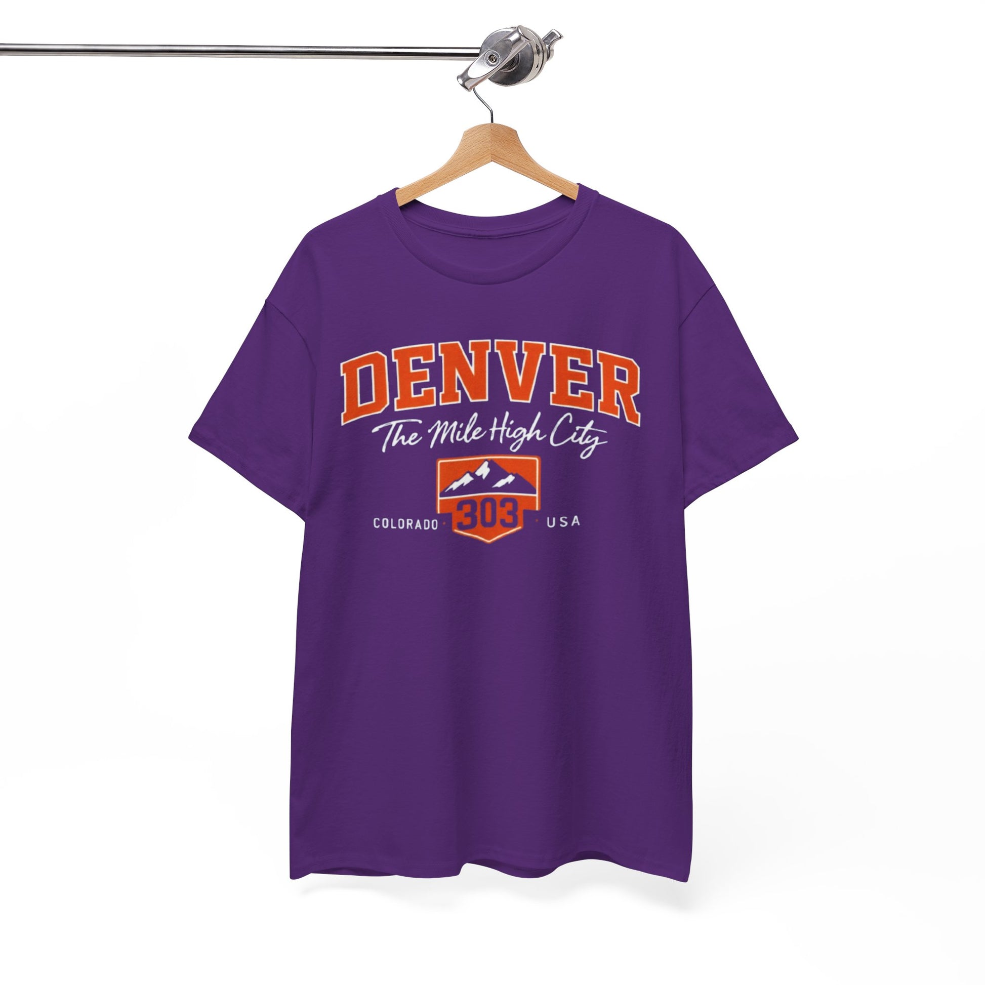 White Smoke Denver "The Mile High City" T-Shirt — 303 Colorado Retro Tee