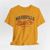 Goldenrod Nashville Music City T Shirt Vintage 90s Varsity Style — Vintage Americana Tour Tee
