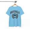 White Smoke Buffalo Crest Tee – Vintage Buffalo Logo T-Shirt