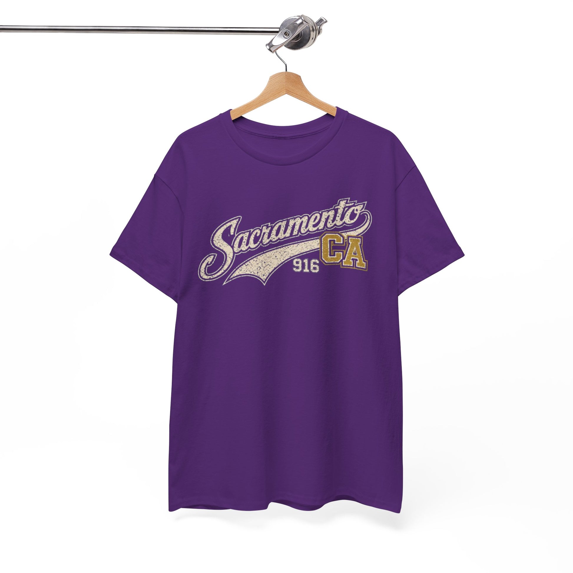White Smoke Sacramento CA Vintage Script T‑Shirt — 916 Retro City Tee