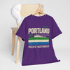 Lavender Portland Pacific Northwest Tee — 1845 Oregon Retro Forest Graphic