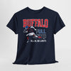 Lavender Buffalo Football Tee — "All In, No Limits" Player Graphic