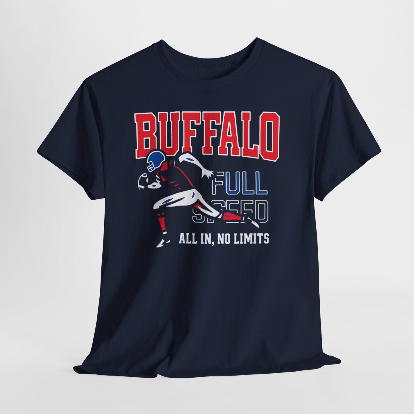 Buffalo Football Tee — "All In, No Limits" Player Graphic