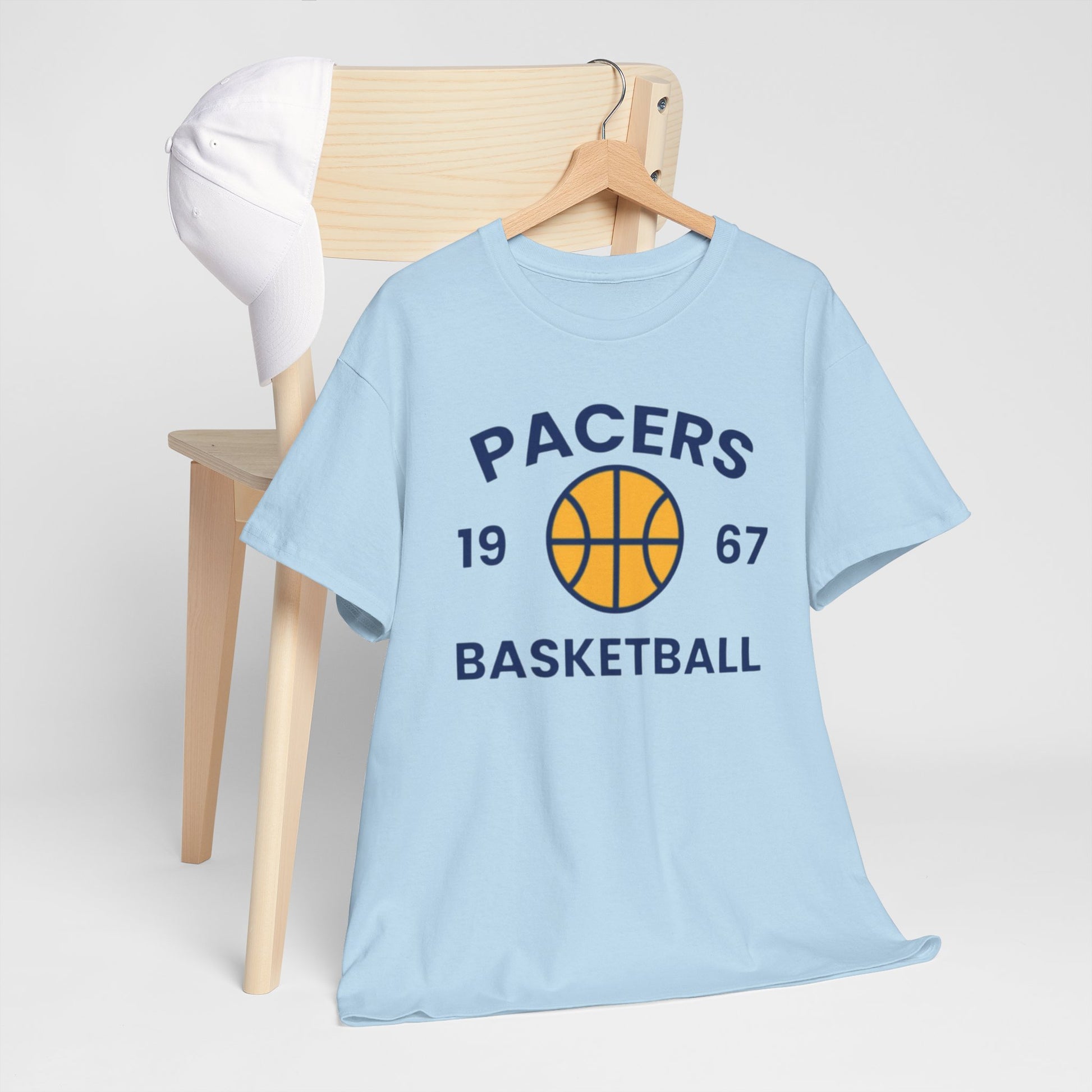 Light Blue Pacers Basketball Tee – Vintage 1967 Basketball Graphic Shirt