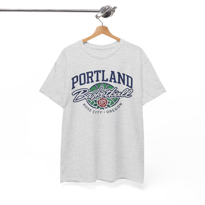 White Smoke Portland Basketball Rose City Tee City sports tee  Rose City top Sporty streetwear