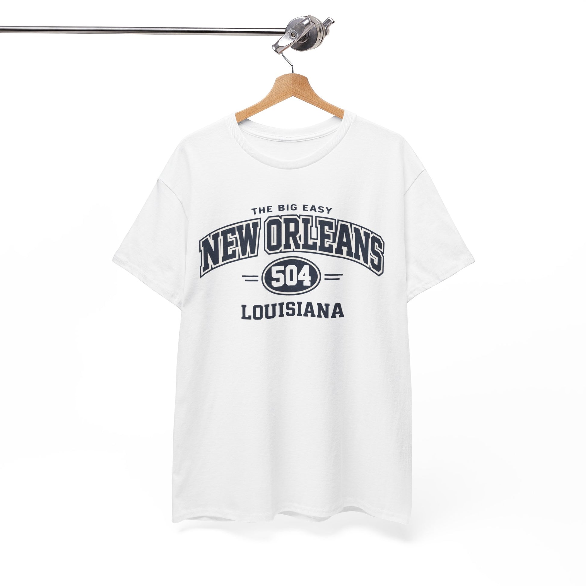 White Smoke New Orleans 504 Louisiana Tee — The Big Easy City  T-Shirt