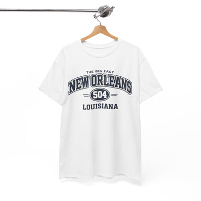 White Smoke New Orleans 504 Louisiana Tee — The Big Easy City  T-Shirt