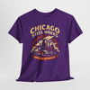 Lavender Chicago Steel Works Tee — "Forged in the Midwest" Vintage Industrial T-Shirt