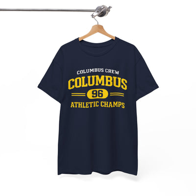 White Smoke Columbus Crew 96 Athletic Champs T‑Shirt — Retro Sports Tee
