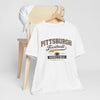 Lavender Pittsburgh Football T‑Shirt — Heinz Field Vintage Crew Tee