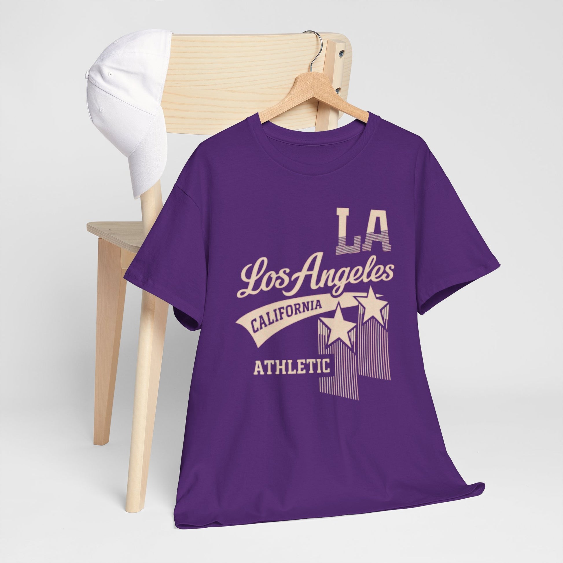 Lavender Los Angeles Athletic Tee — LA California Vintage Stars T-Shirt