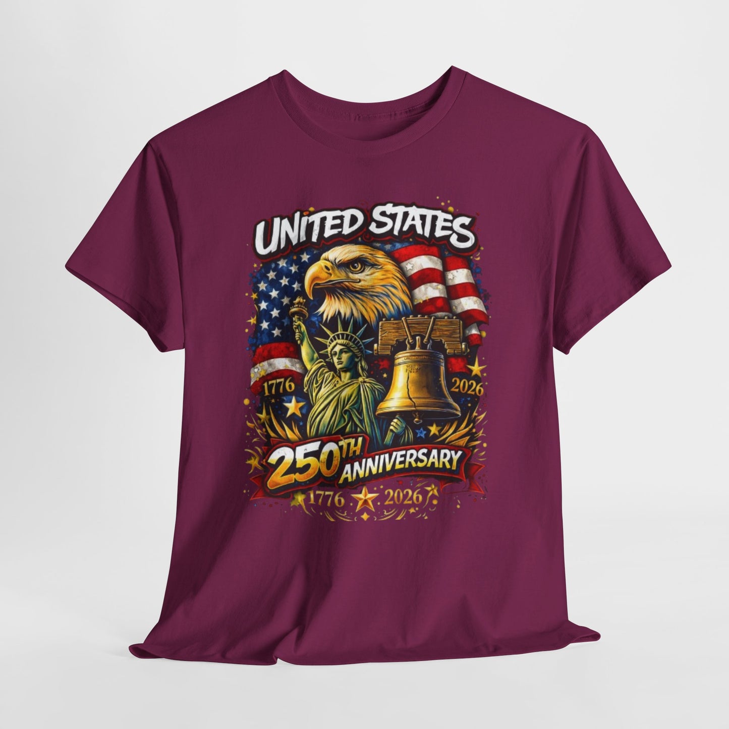 Brown United States 250th Anniversary Streetwear T-Shirt – Patriotic Urban Graphic Tee
