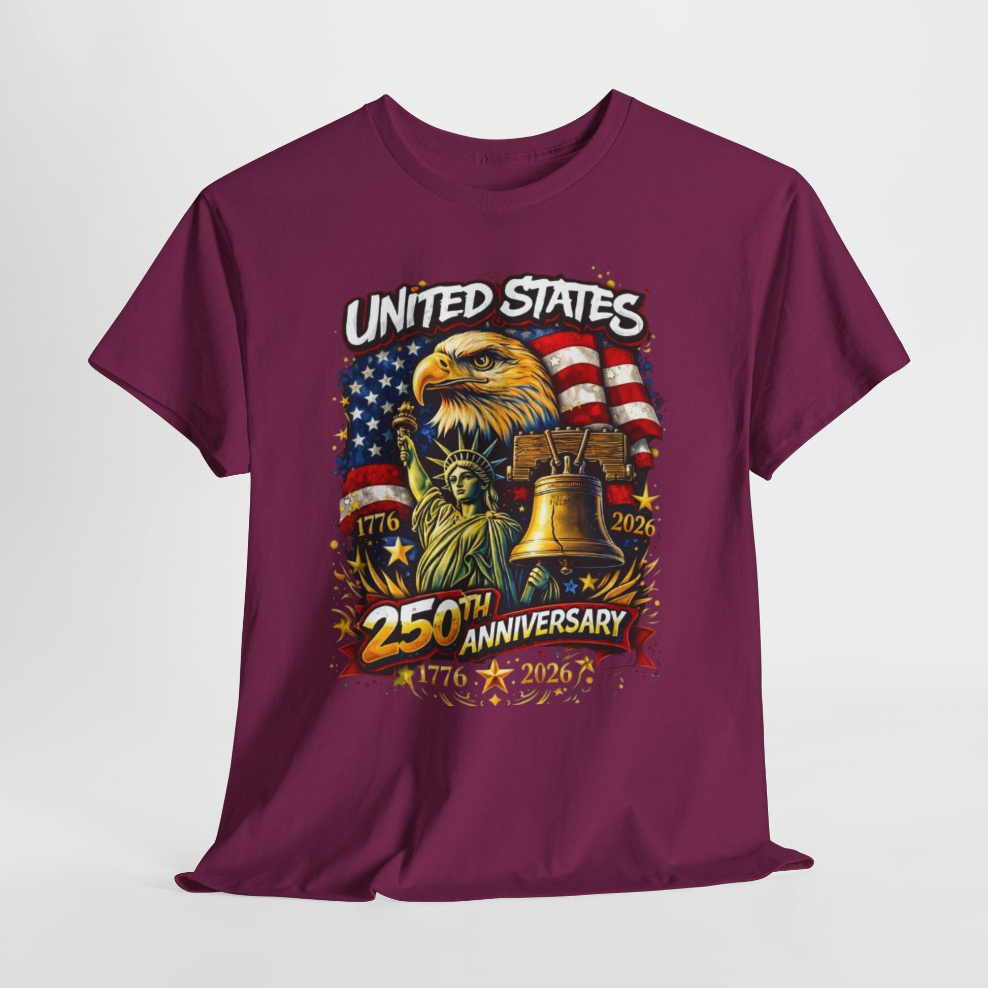 Brown United States 250th Anniversary Streetwear T-Shirt – Patriotic Urban Graphic Tee