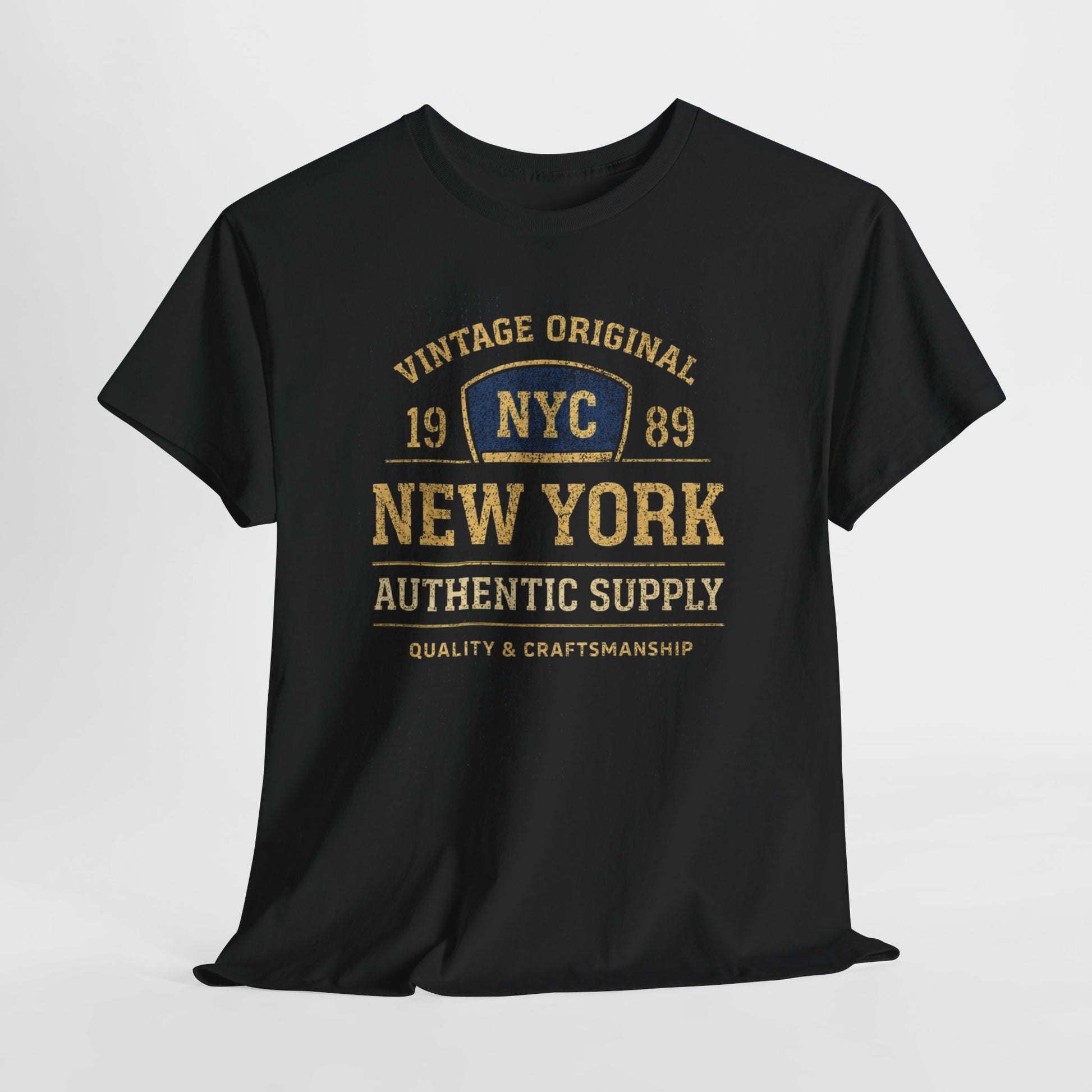 Dark Slate Gray Vintage NYC 1989 New York Tee — Authentic Supply Graphic T-Shirt