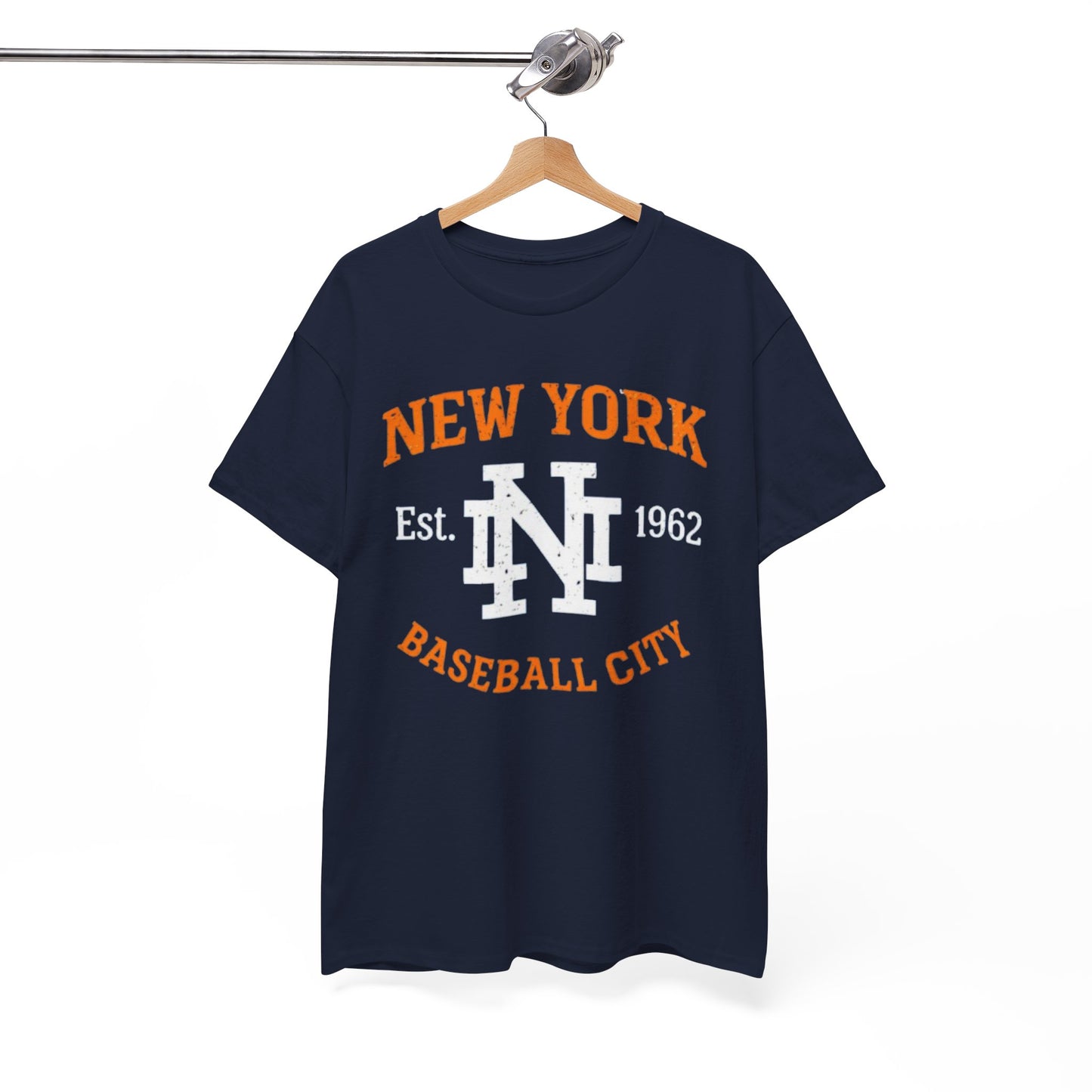 White Smoke New York Baseball City Tee — Est. 1962 Vintage Sports T-Shirt