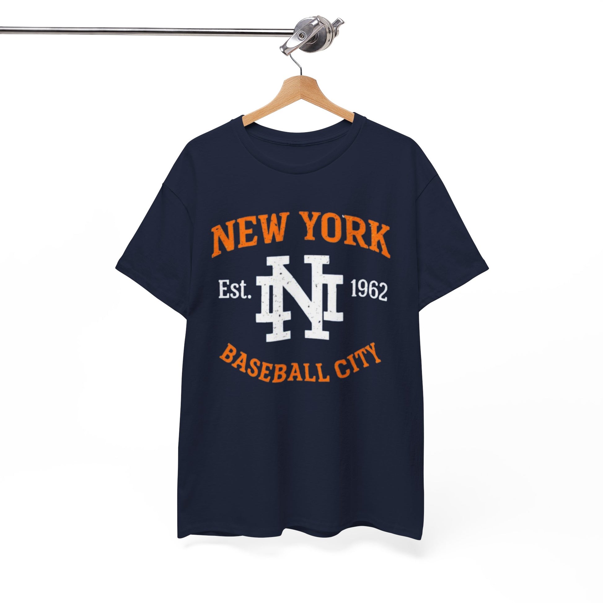White Smoke New York Baseball City Tee — Est. 1962 Vintage Sports T-Shirt