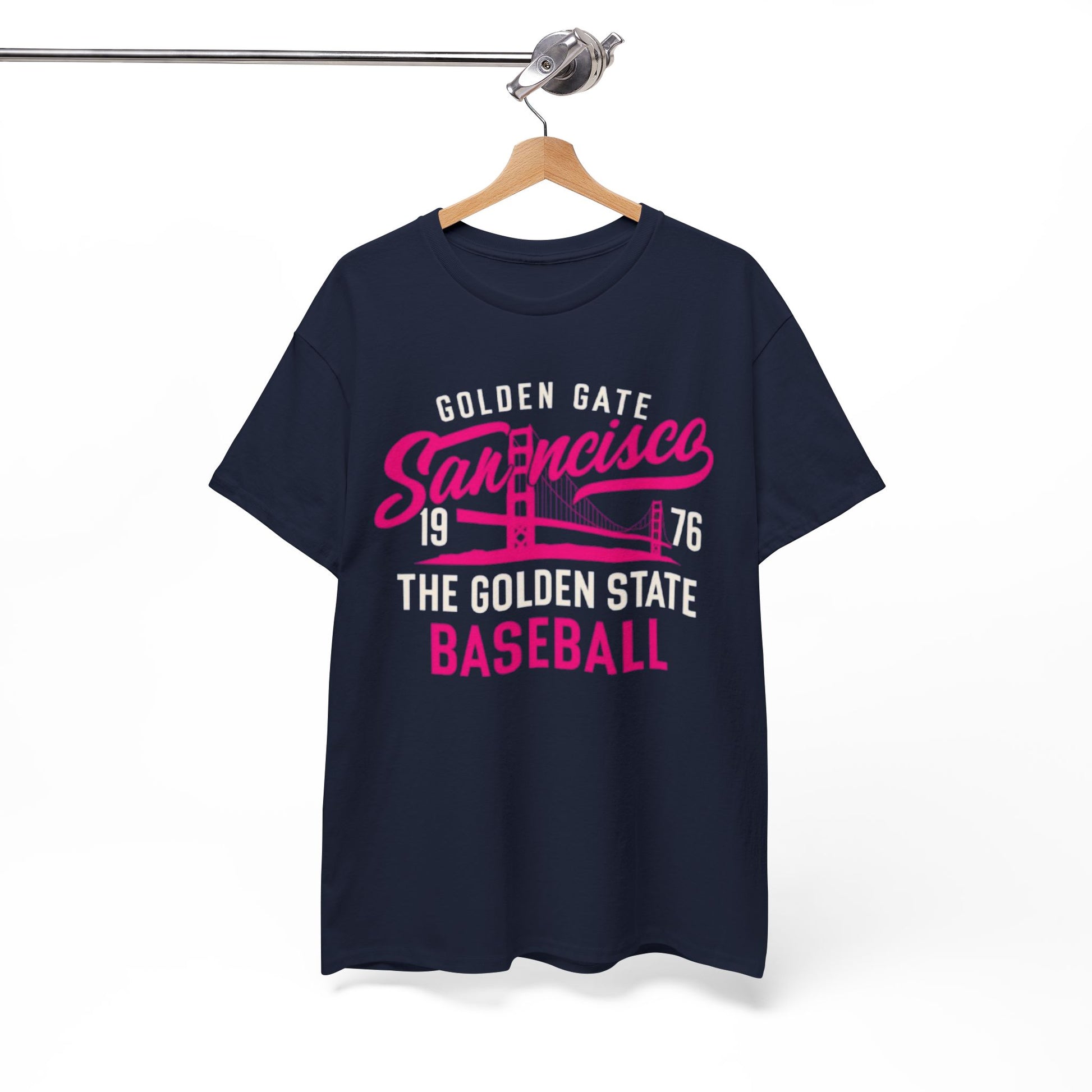 White Smoke San Francisco Golden Gate Baseball T-Shirt – Vintage City Sports Script Design