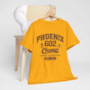 Goldenrod Phoenix 602 Champs T-Shirt — Vintage Athletic Arizona Tee