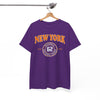 White Smoke New York 62 Baseball Tee – Vintage Athletic Graphic T‑Shirt