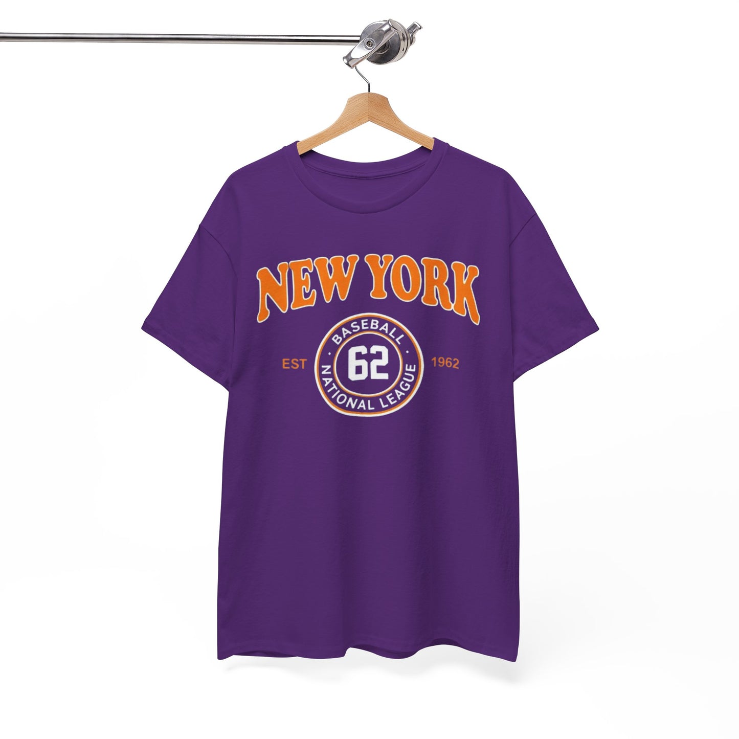 New York 62 Baseball Tee – Vintage Athletic Graphic T‑Shirt