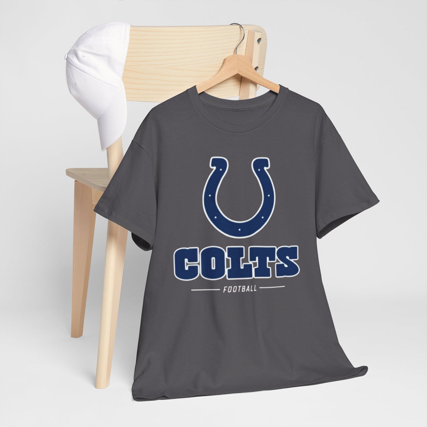 Dim Gray Indianapolis Colts  Horseshoe Tee - Retro Football Fan Shirt