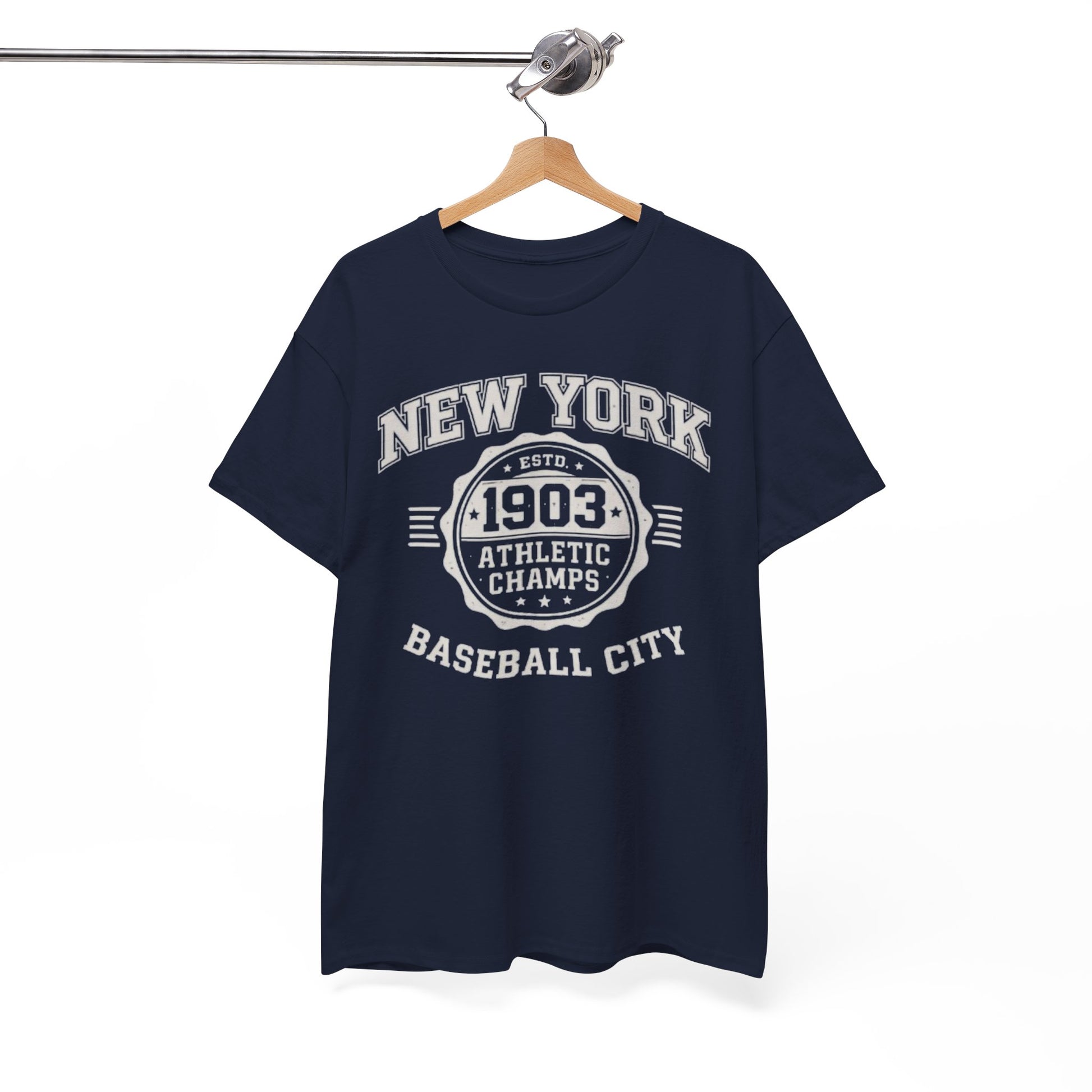 White Smoke New York Baseball City Tee – 1903 Athletic Champs Vintage Shirt