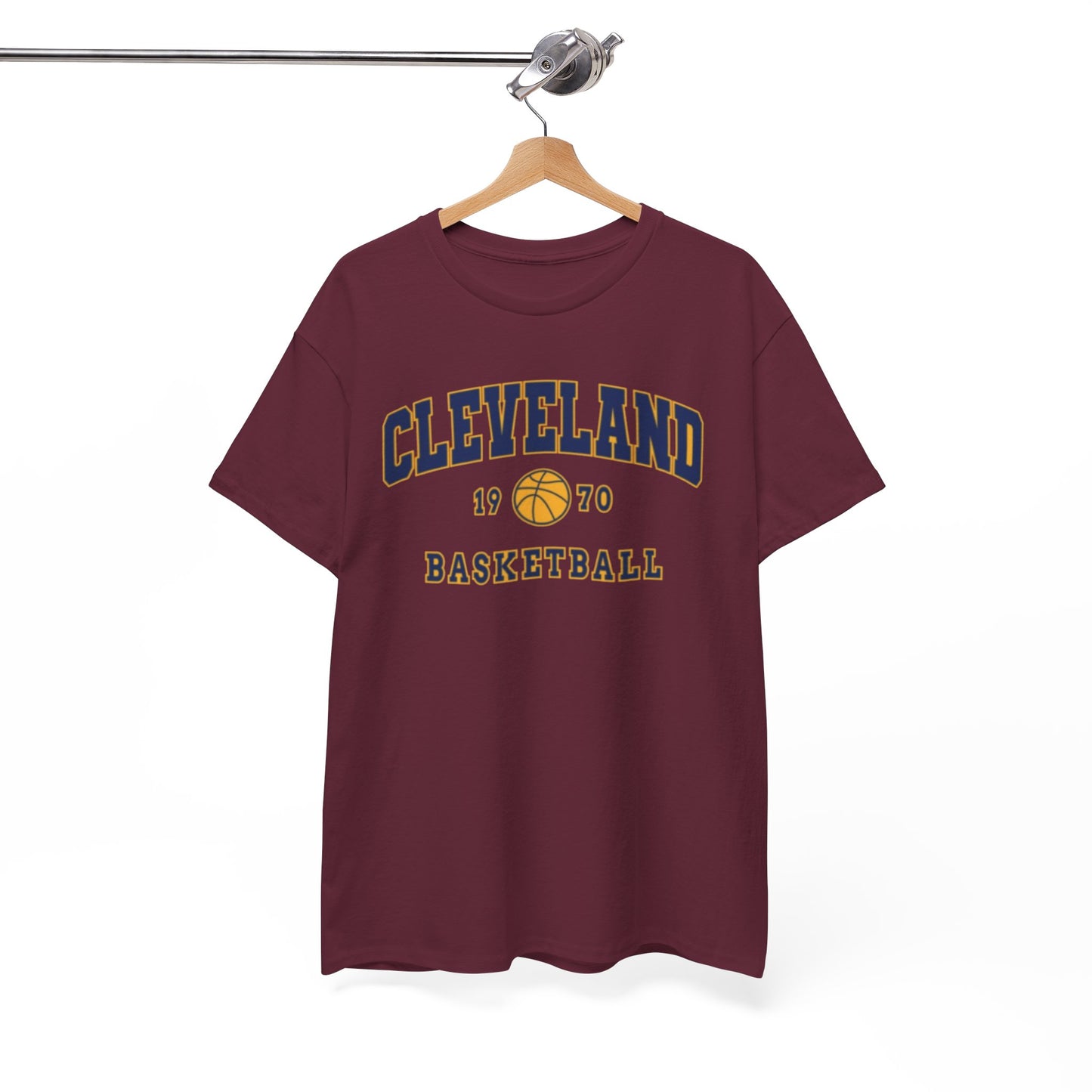 Cleveland Basketball Tee — Vintage 1970 Hoop Logo T-Shirt