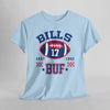 Light Gray Buffalo Buf Football Tee – Retro #17  Fan Shirt