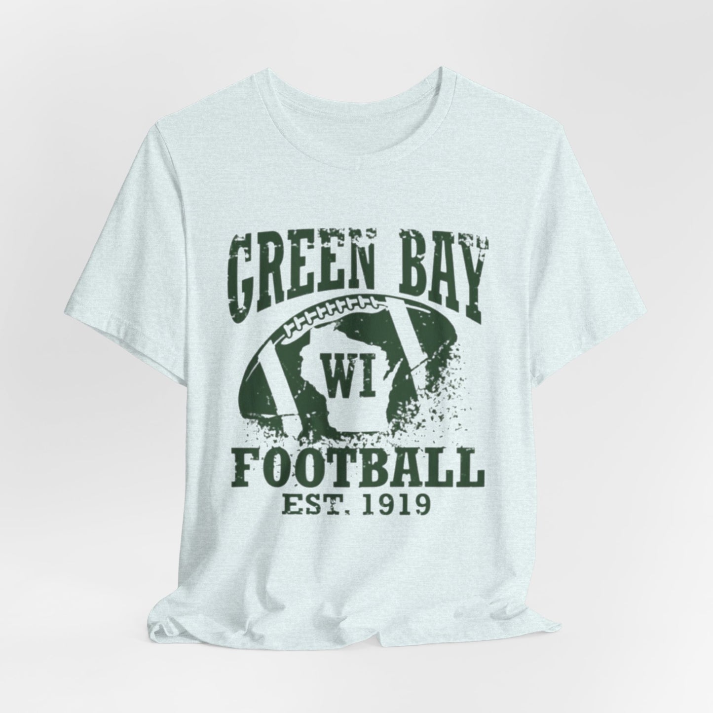 Lavender Green Bay Football Vintage Tee — "Green Bay WI Football Est. 1919"