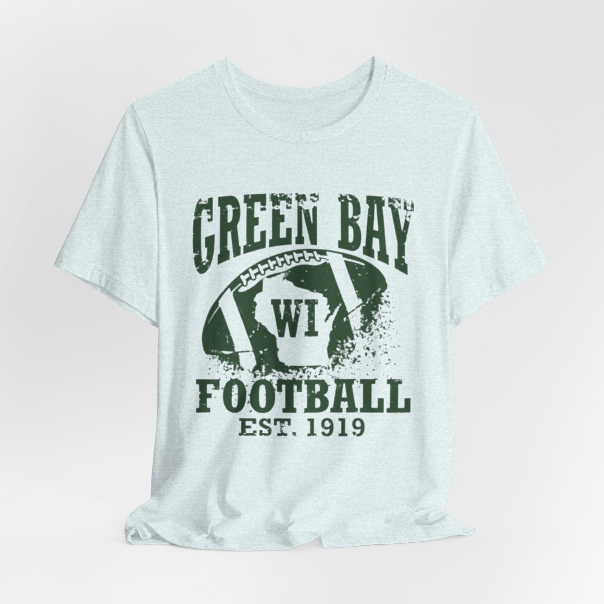 Lavender Green Bay Football Vintage Tee — "Green Bay WI Football Est. 1919"