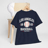 Dark Slate Gray Los Angeles Baseball T Shirt 1883 California Vintage Varsity Baseball Tee