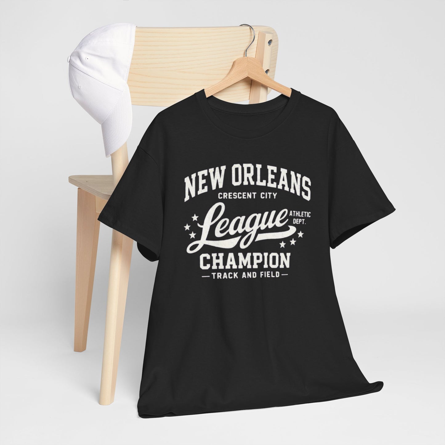Dark Slate Gray New Orleans League Champion Tee — Crescent City Track & Field Vintage Sports Shirt