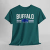 Light Gray Buffalo Retro Football Tee — Hometown Team Spirit Shirt