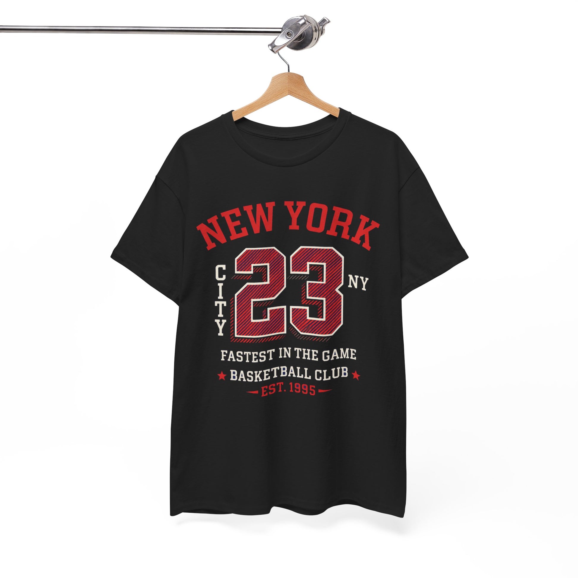 White Smoke New York 23 Basketball Tee — Fastest in the Game Athletic Shirt