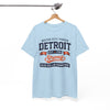 White Smoke Detroit Strong T-Shirt — Motor City "Blue Collar Champions" Tee