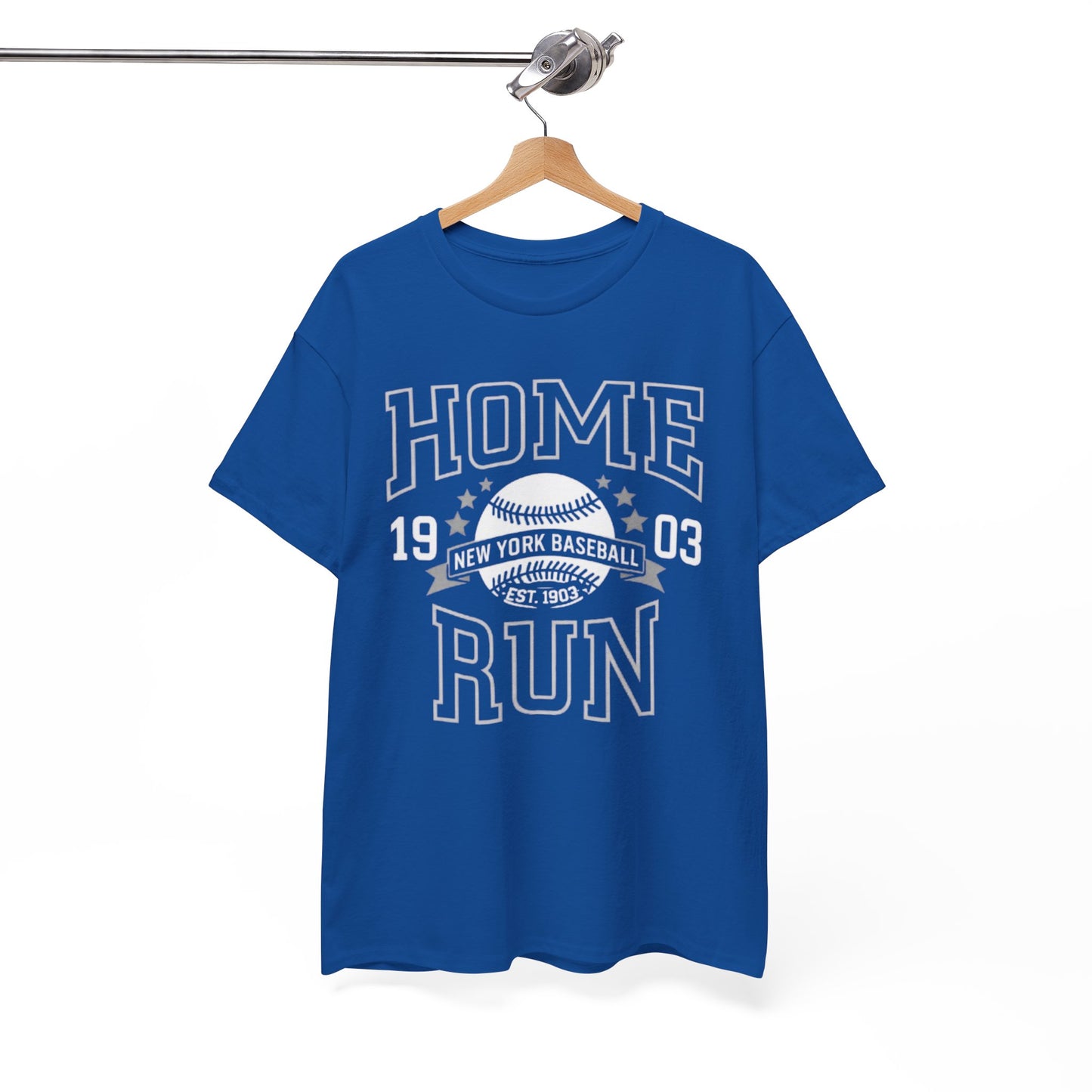 White Smoke Home Run Baseball Tee — Vintage New York Baseball Graphic T‑Shirt