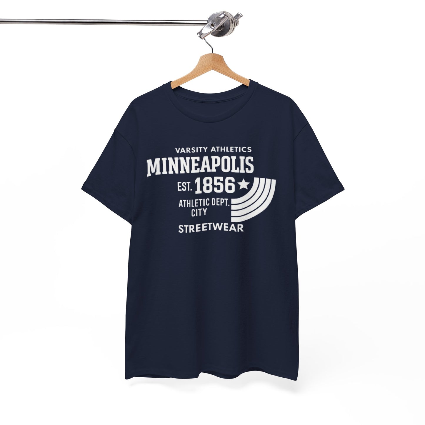 Minneapolis Varsity Athletics T-Shirt — Retro Streetwear City Tee (Est. 1856)