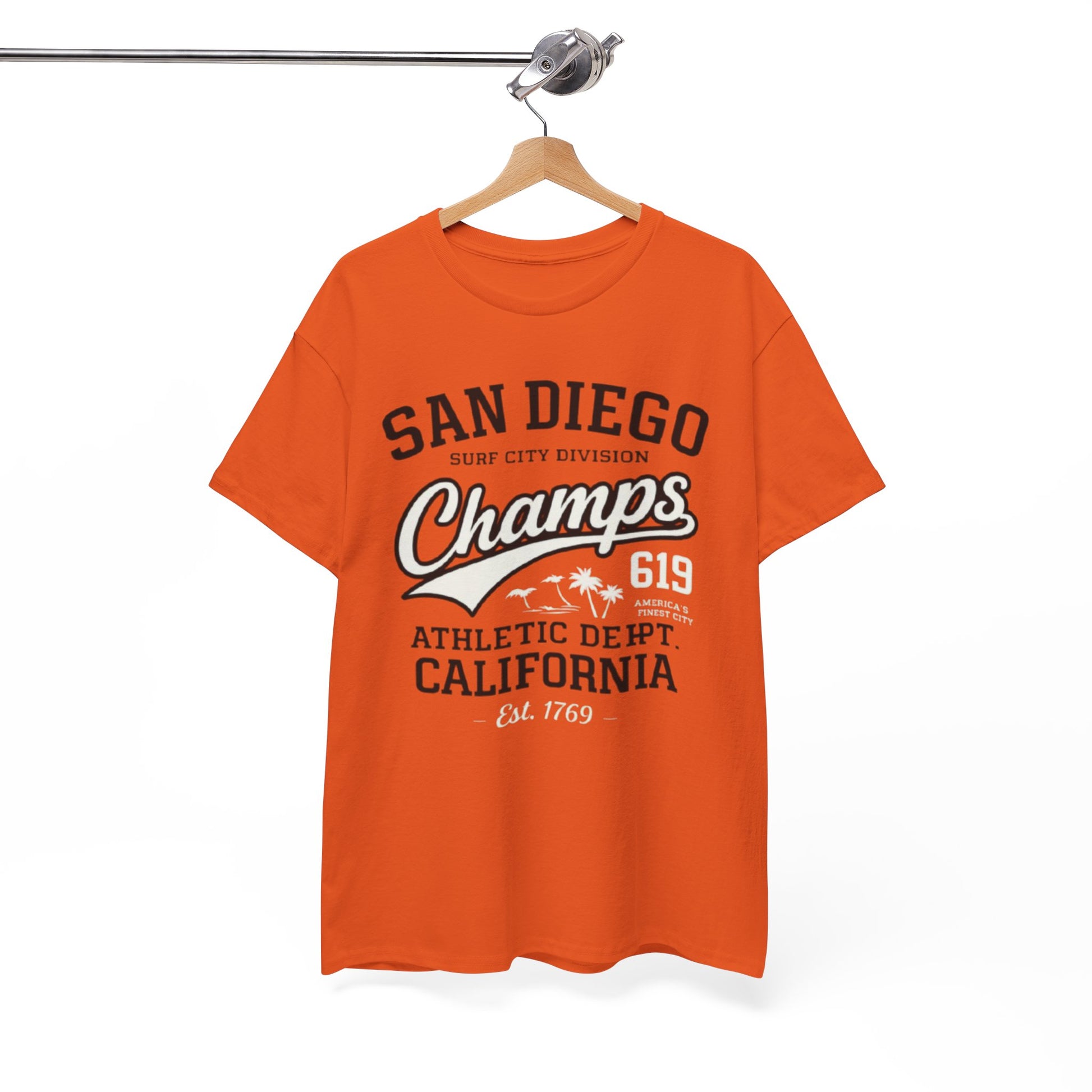 White Smoke San Diego Champs Athletic T-Shirt — California 619 Surf City Tee