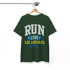 White Smoke Run Los Angeles Athletic Tee — Vintage Collegiate Running Shirt (Est. 1781)