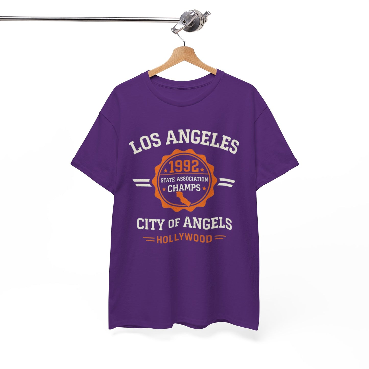 Los Angeles 1992 City of Angels Graphic T-Shirt – Vintage Hollywood Streetwear Tee