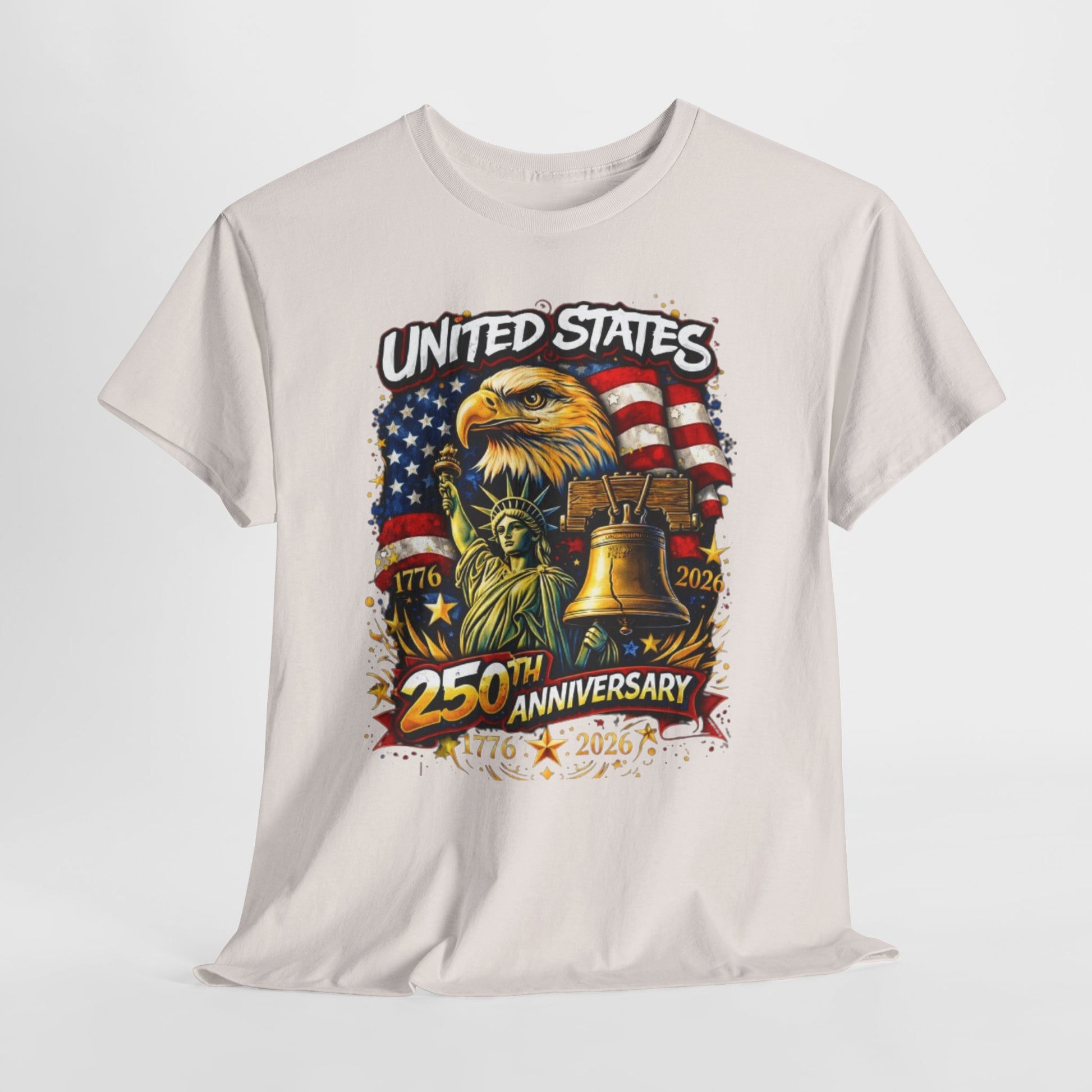 Lavender United States 250th Anniversary Streetwear T-Shirt – Patriotic Urban Graphic Tee