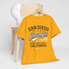 Goldenrod San Diego Champs Athletic T-Shirt — California 619 Surf City Tee
