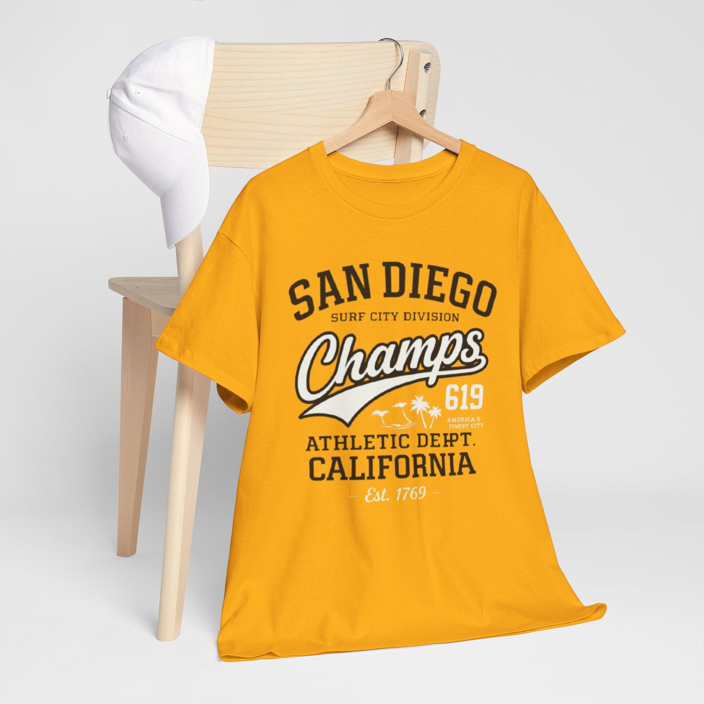 San Diego Champs Athletic T-Shirt — California 619 Surf City Tee