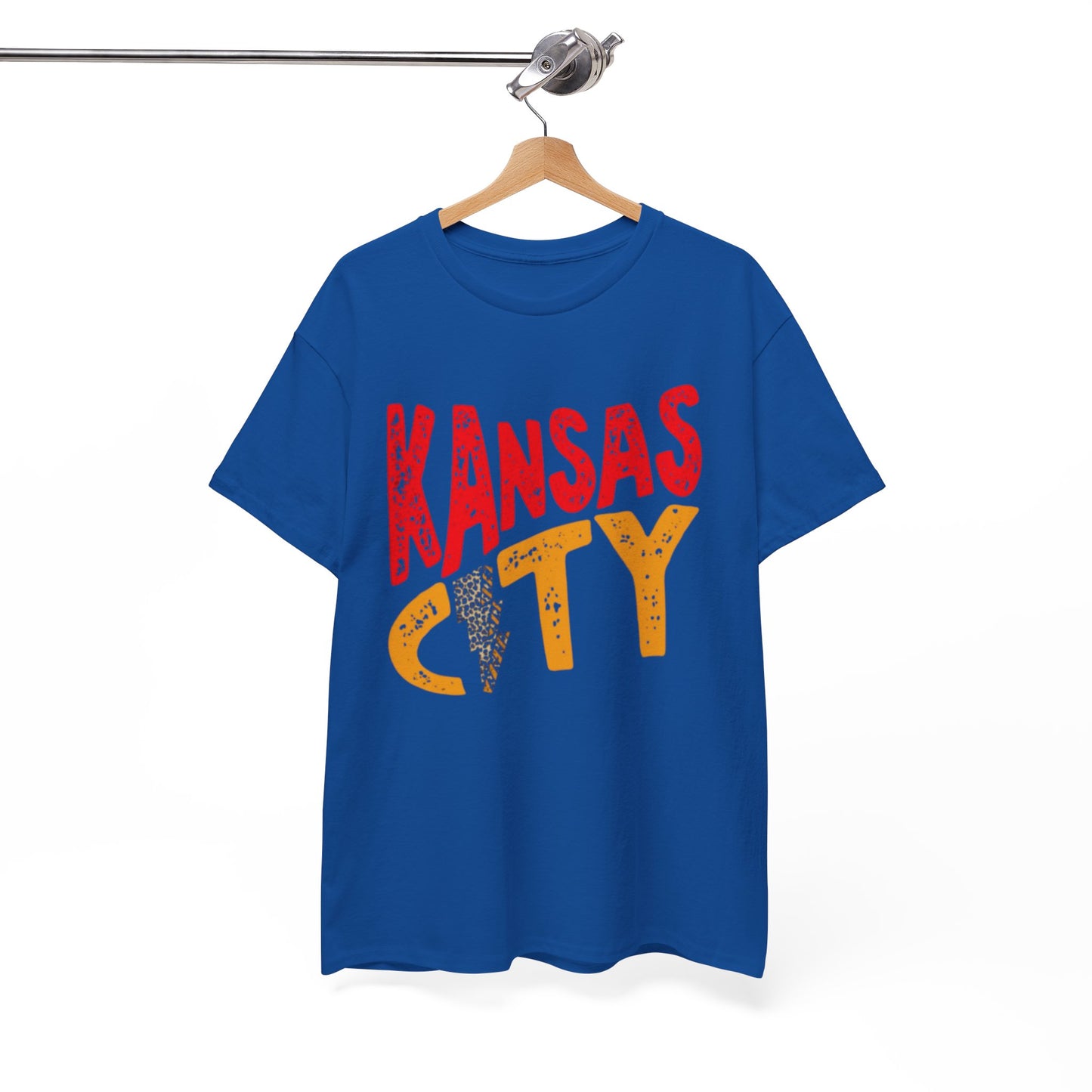 White Smoke Kansas City Retro Tee — Vintage Distressed KC City Shirt