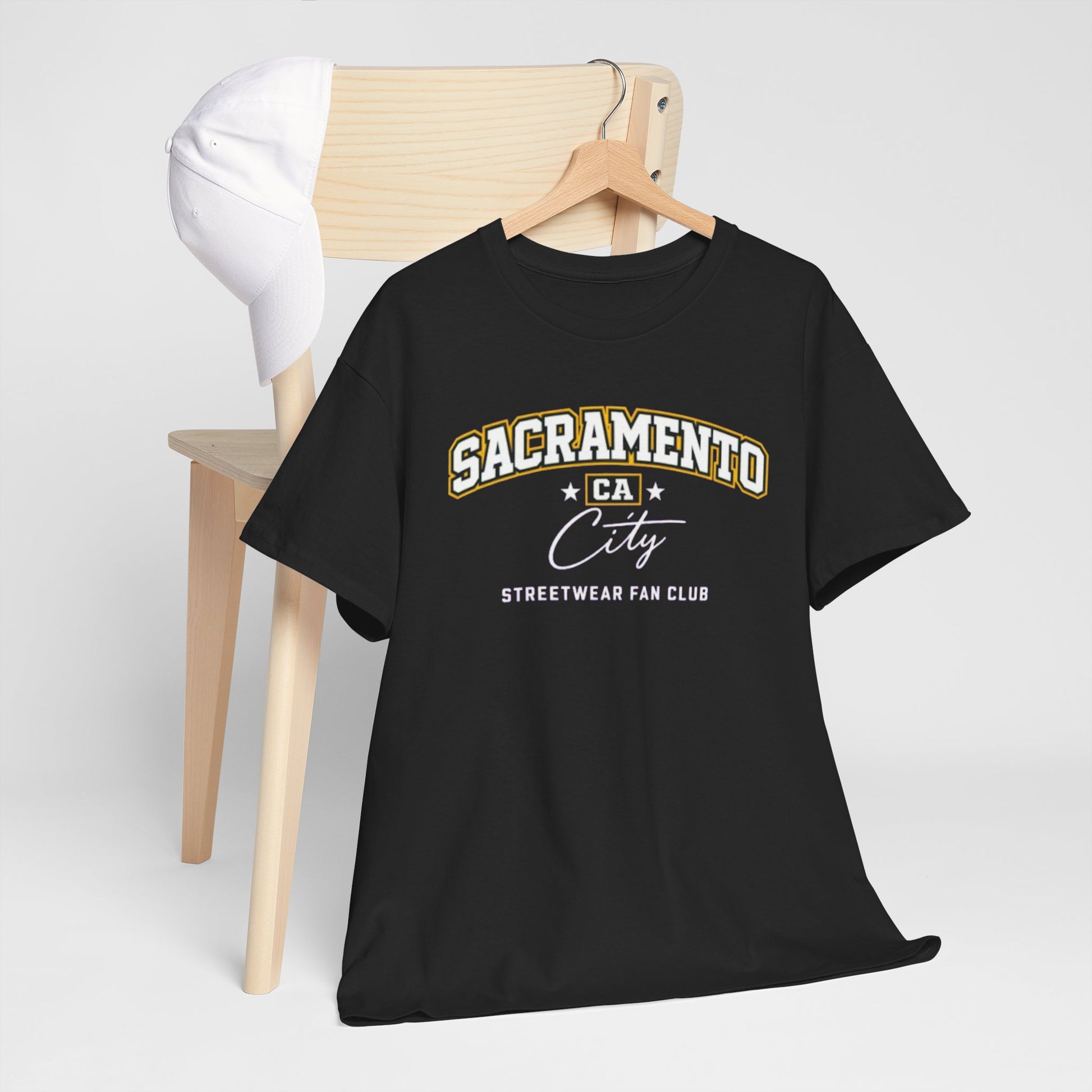 Dark Slate Gray Sacramento CA City Streetwear Tee — "Sacramento" Arch T-Shirt