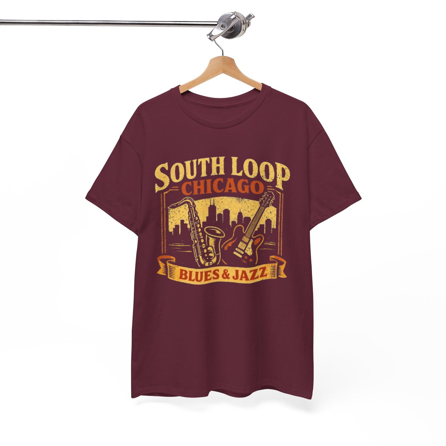 White Smoke South Loop Chicago Music  Blues & Jazz T-Shirt – Vintage Music Culture Graphic Tee